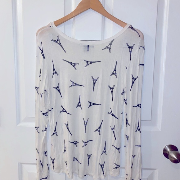 Eiffel Tower Paris Long Sleeve Top - Picture 2 of 3